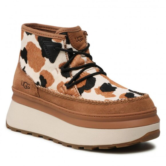 Ugg Marin Platform Cow Print Bootie Sneaker - Picture 2 of 5